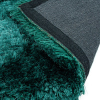 Ultra Thick Plush Shaggy Rug Petrol Blue