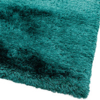 Ultra Thick Plush Shaggy Rug Petrol Blue