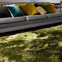 Ultra Thick Plush Shaggy Rug Green