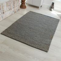 Silver Jute Soumak Rug