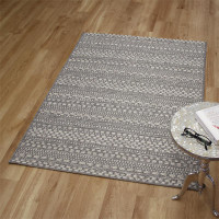 Flatweave Brighton Outdoor Rug Grey Cream