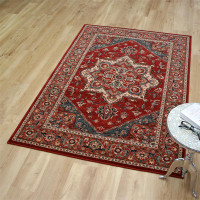 Kashqai Wool Rug 4354 Rust Grey