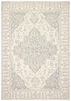 Bronte Traditional Indian Rug Silver Grey