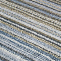 Carter Grey Striped Wool Rug