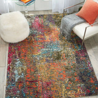 Celestial Modern Abstract Rug CES14 Sunset