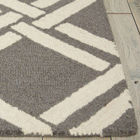 Linear Woolen Rug Grey Ivory LIN04