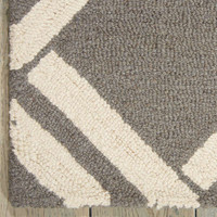 Linear Woolen Rug Grey Ivory LIN04