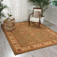 Living Treasures Woolen Rug Green LI04