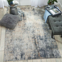 Rustic Textures RUS01 Grey Beige Abstract Rug