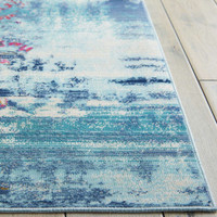 Blue Vintage Kashan Rug VKA02