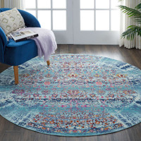 Blue Vintage Kashan Rug VKA02