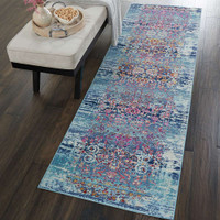 Blue Vintage Kashan Rug VKA02