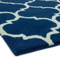 Albany Rug Ogee Blue Wool