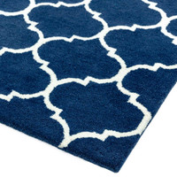 Albany Rug Ogee Blue Wool