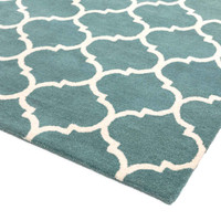 Albany Rug Ogee Duck Egg Wool