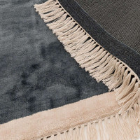 Elgin Tassels Rug Petrol Pink Border
