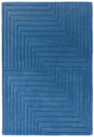 Form Rug Blue Colour 3D Wool Pile