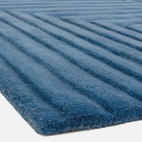 Form Rug Blue Colour 3D Wool Pile