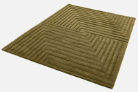 Form Rug Green Colour 3D Wool Pile