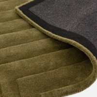 Form Rug Green Colour 3D Wool Pile