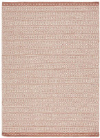 Knox Reversible Rug Coral Wool Dhurry
