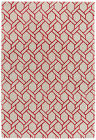 Nexus Rug Fine Lines Silver Red