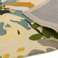 Reef Rug RF11 Floral Green Multi Wool