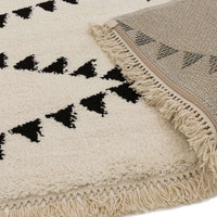 Rocco Cream Shaggy Tassels Rug RC03