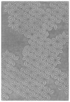 Starburst 3D Rug Silver Woolen Viscose