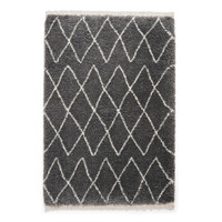 Boho 8280 Grey Berber Shaggy Moroccan Rug