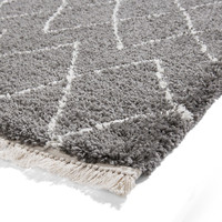 Boho 8280 Grey Berber Shaggy Moroccan Rug