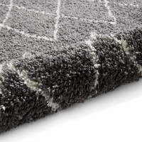 Boho 8280 Grey Berber Shaggy Moroccan Rug