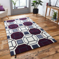 Hong Kong Rug 9238 Ivory Purple