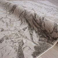 Aurora AU09 Satin Rug Cream Silver