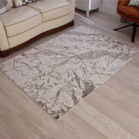 Aurora AU09 Satin Rug Cream Silver