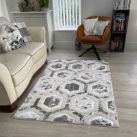 Aurora AU12 Crystal Rug Metallic Silver