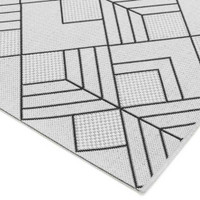 Outdoor Patio 16 Deco Ivory Geo Rug
