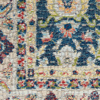 Traditional Ankara Global ANR13 Navy Multi Rug