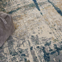 Abstract Artworks ATW05 Ivory Navy Rug