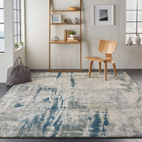 Abstract Artworks ATW05 Ivory Navy Rug