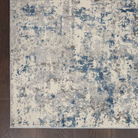 Rustic Textures RUS07 Grey Beige Abstract Rug