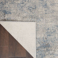 Rustic Textures RUS09 Ivory Light Blue Abstract Rug