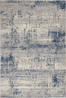 Rustic Textures RUS10 Ivory Blue Abstract Rug