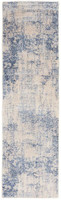 Abstract Silky Textures SLY01 Ivory Blue Rug