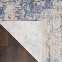 Abstract Silky Textures SLY01 Ivory Blue Rug