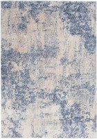 Abstract Silky Textures SLY01 Ivory Blue Rug