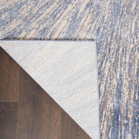 Abstract Silky Textures SLY05 Blue Ivory Grey Rug