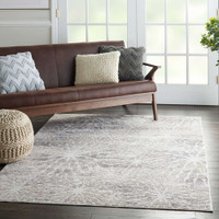 Abstract Silky Textures SLY07 Ivory Beige Rug