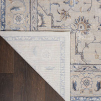 Traditional Silky Textures SLY08 Ivory Grey Rug