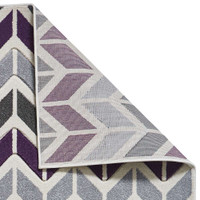 Matrix MT24 Geometric Grey Purple Rug